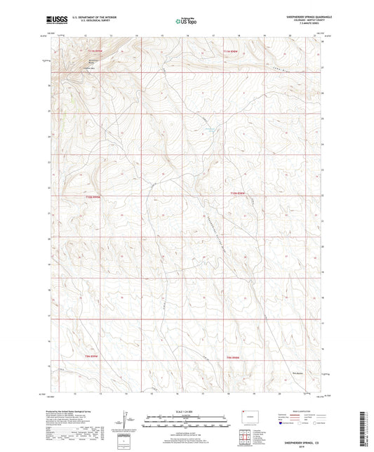 Sheepherder Springs Colorado US Topo Map Image
