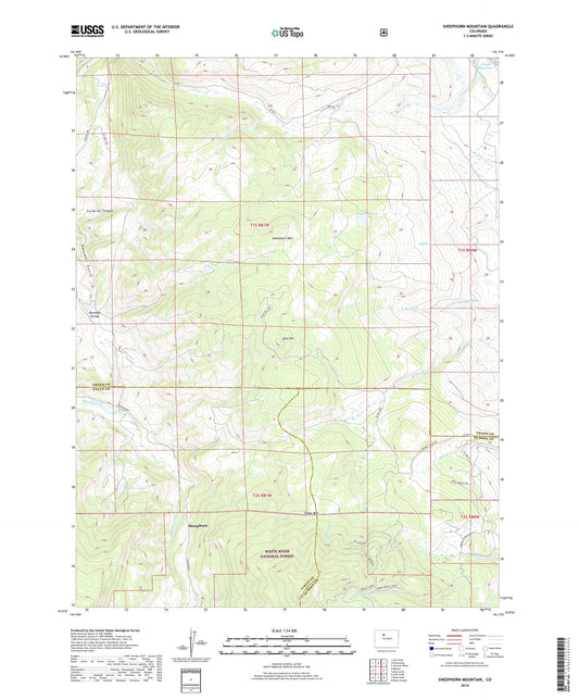Sheephorn Mountain Colorado US Topo Map Image