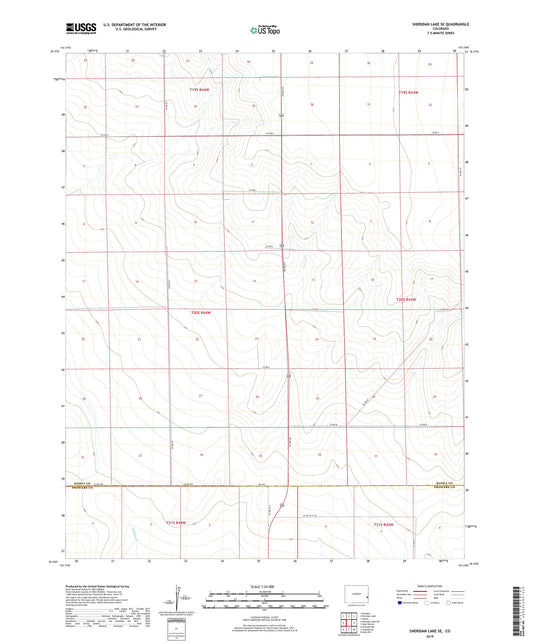 Sheridan Lake SE Colorado US Topo Map Image
