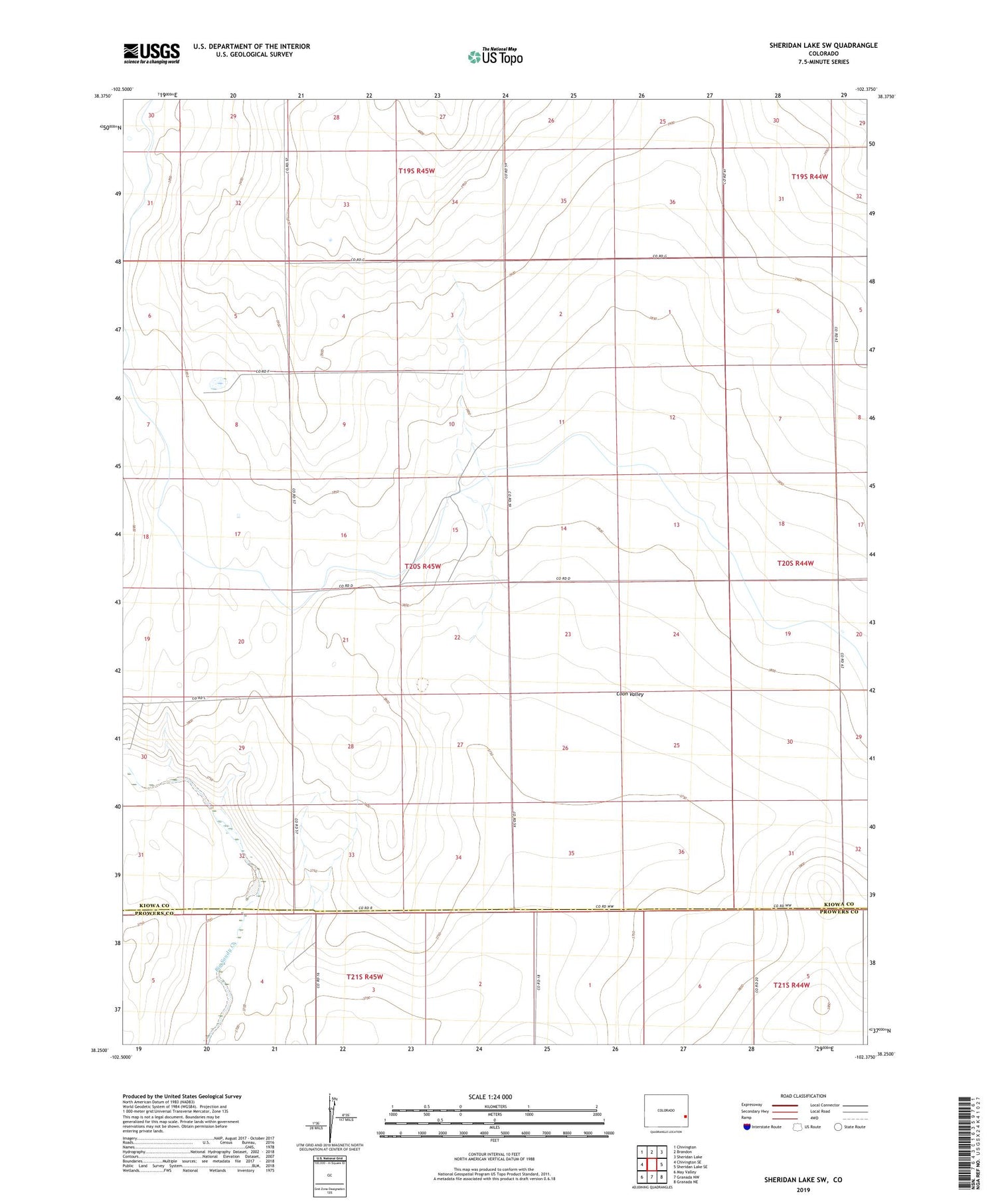 Sheridan Lake SW Colorado US Topo Map Image