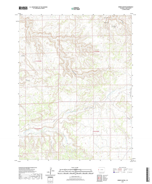 Sieber Canyon Colorado US Topo Map Image