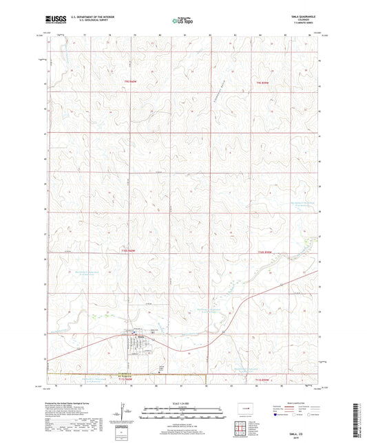 Simla Colorado US Topo Map Image