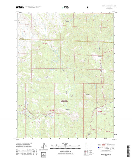 Sleepy Cat Peak Colorado US Topo Map Image