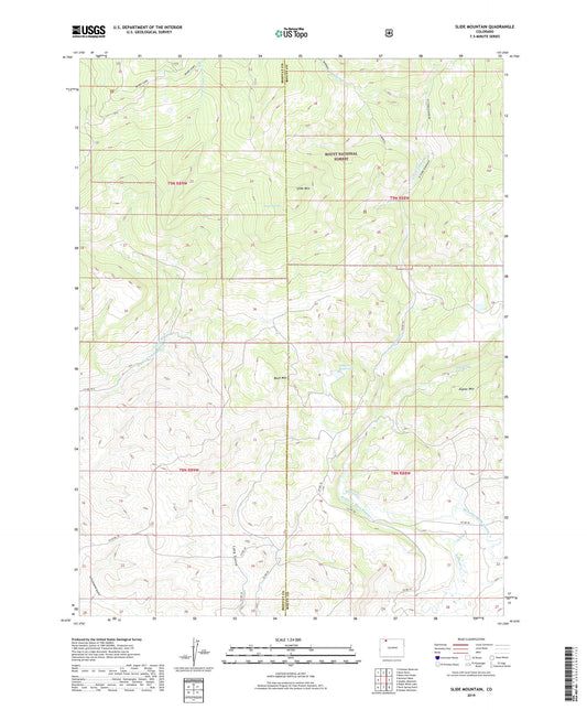 Slide Mountain Colorado US Topo Map Image