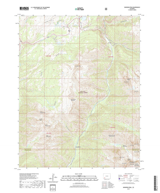 Snowdon Peak Colorado US Topo Map Image