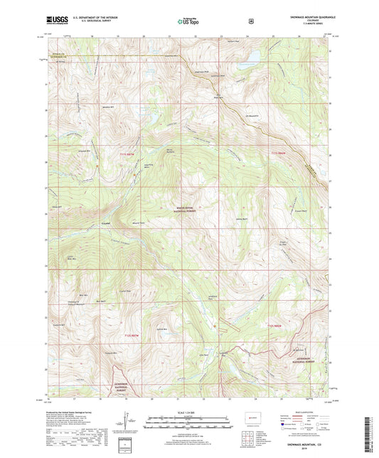 Snowmass Mountain Colorado US Topo Map Image