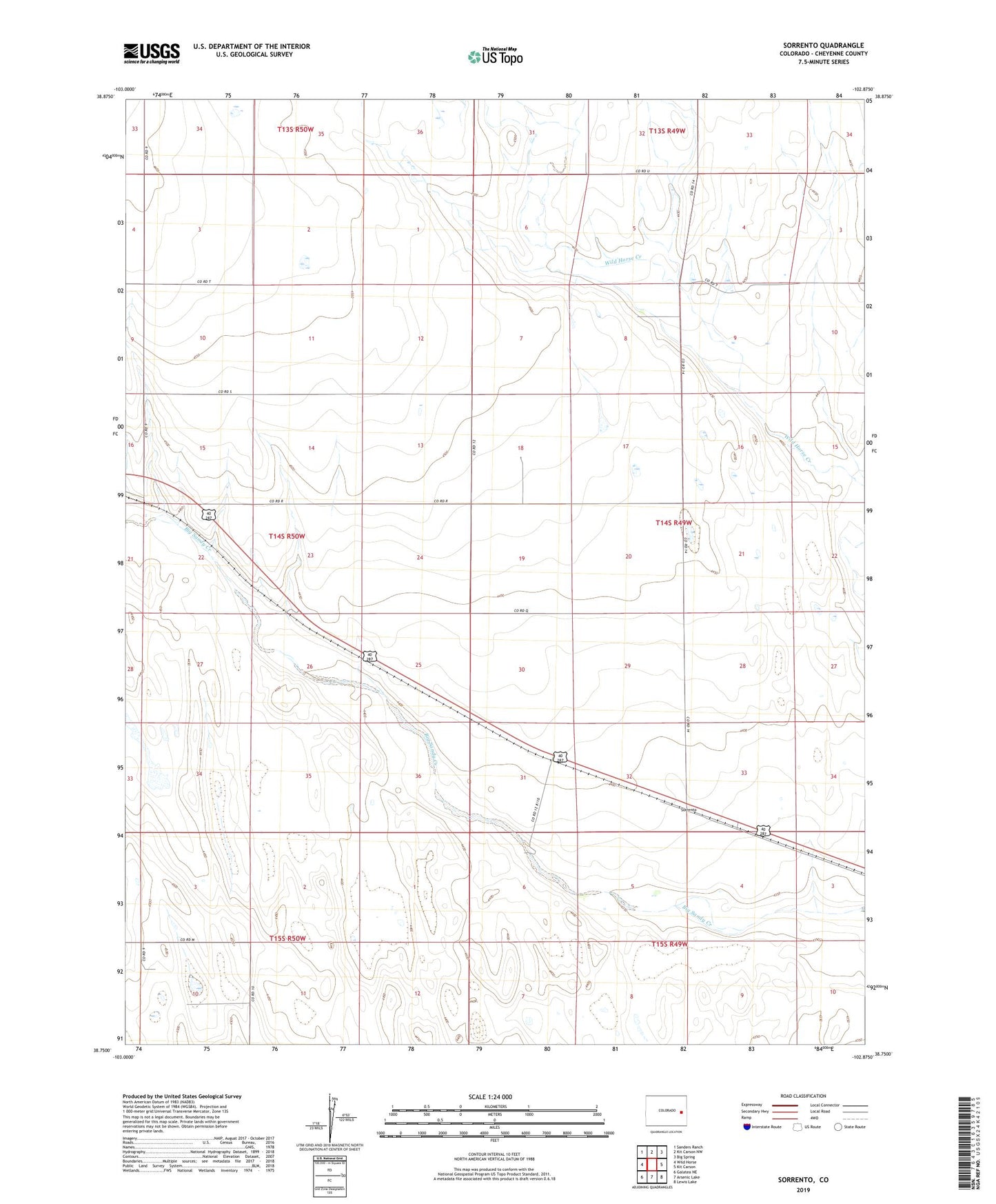 Sorrento Colorado US Topo Map Image