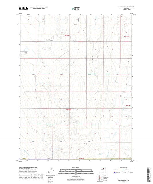 South Roggen Colorado US Topo Map Image