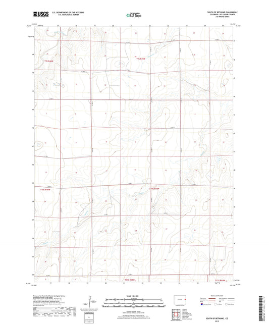 South of Bethune Colorado US Topo Map Image