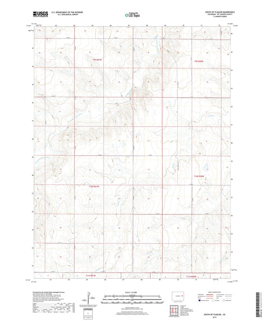 South of Flagler Colorado US Topo Map Image