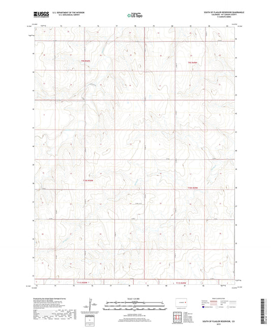South of Flagler Reservoir Colorado US Topo Map Image