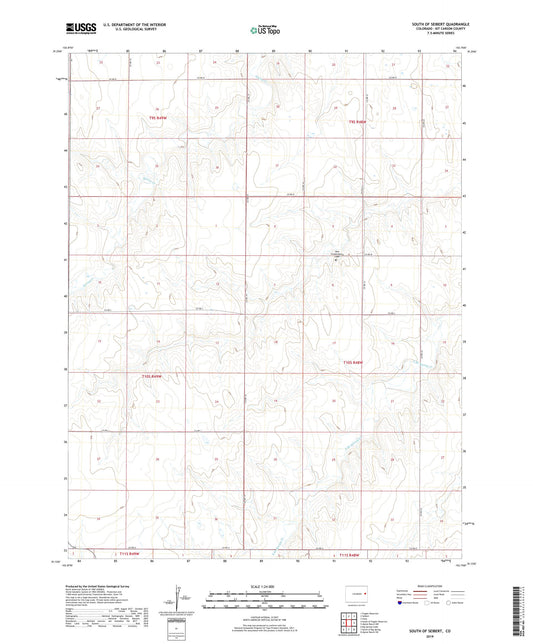 South of Seibert Colorado US Topo Map Image