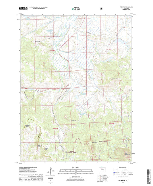 Spicer Peak Colorado US Topo Map Image