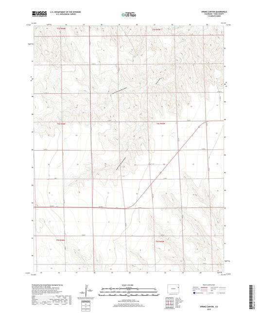 Spring Canyon Colorado US Topo Map Image