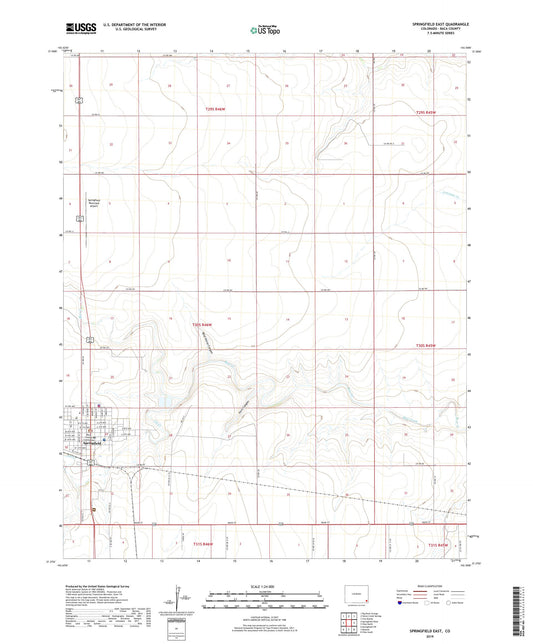 Springfield East Colorado US Topo Map Image