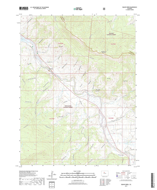Squaw Creek Colorado US Topo Map Image