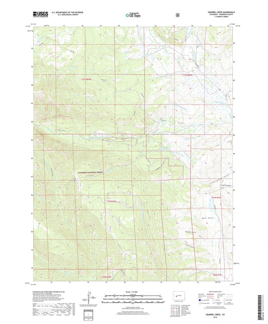 Squirrel Creek Colorado US Topo Map Image