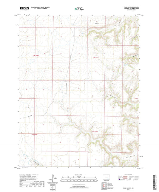 Stage Canyon Colorado US Topo Map Image