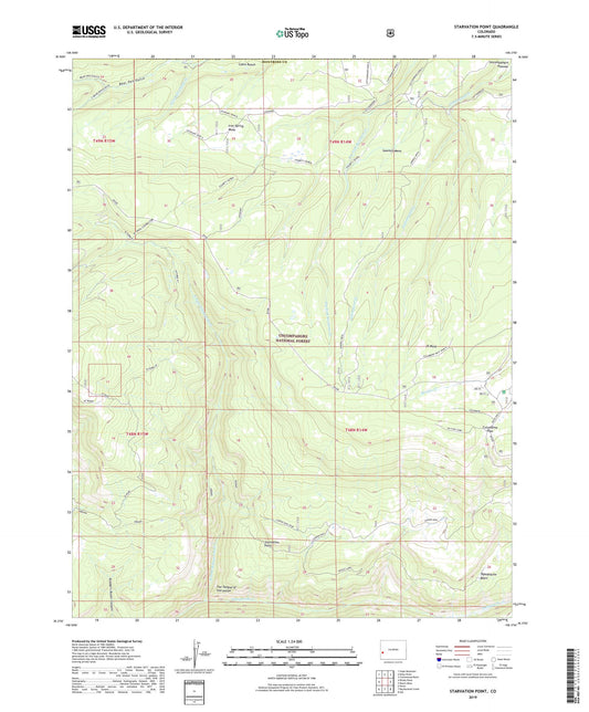 Starvation Point Colorado US Topo Map Image