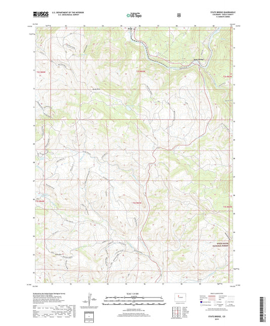 State Bridge Colorado US Topo Map Image