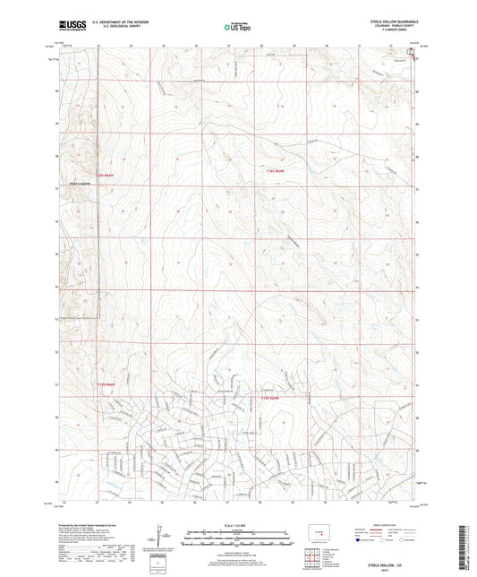 Steele Hollow Colorado US Topo Map Image