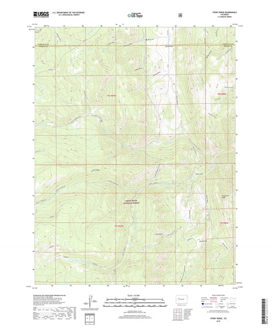Stony Ridge Colorado US Topo Map Image
