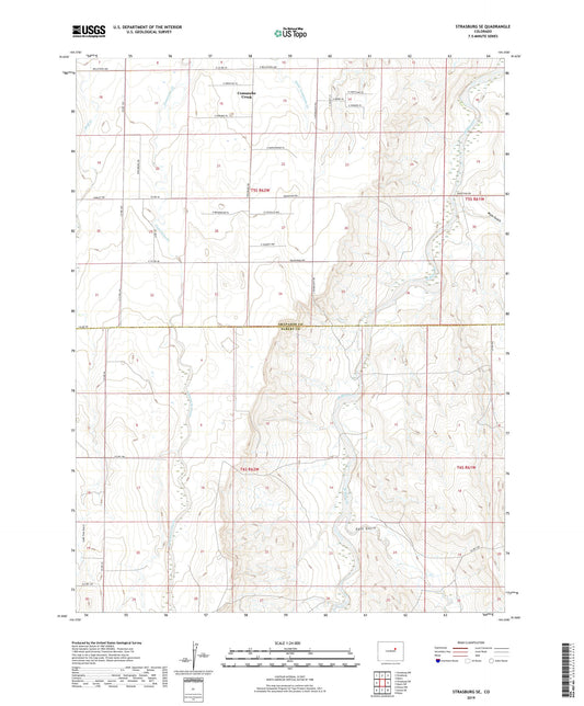 Strasburg SE Colorado US Topo Map Image