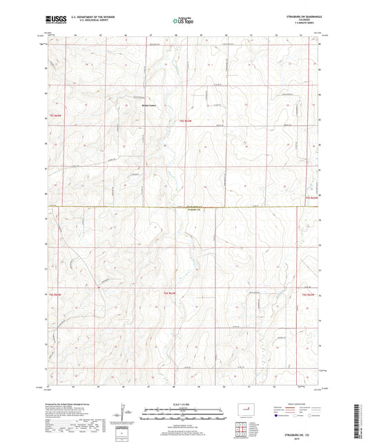 Strasburg SW Colorado US Topo Map Image