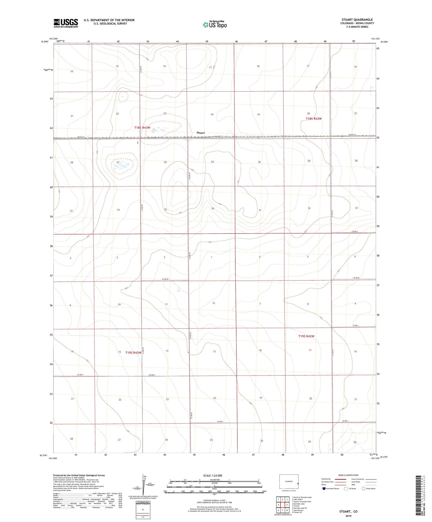 Stuart Colorado US Topo Map Image