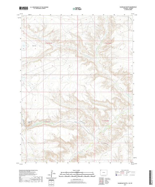 Sugarloaf Butte Colorado US Topo Map Image