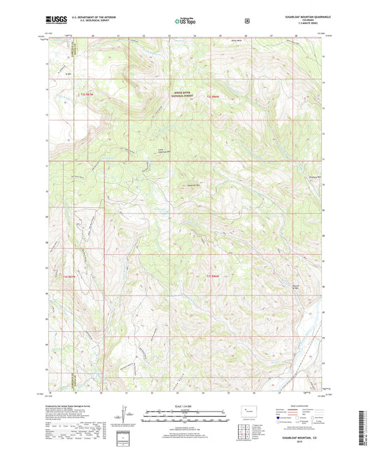 Sugarloaf Mountain Colorado US Topo Map Image