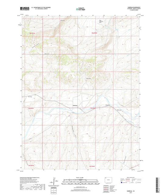 Sunbeam Colorado US Topo Map Image
