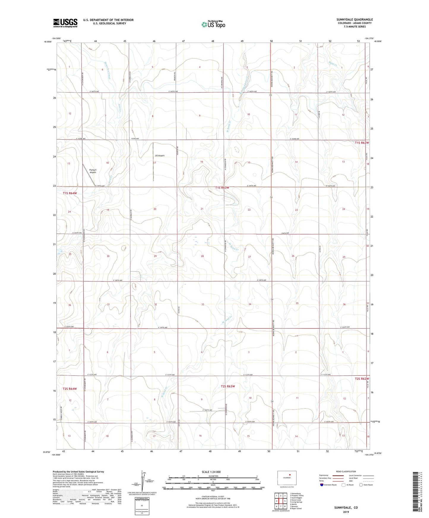 Sunnydale Colorado US Topo Map Image