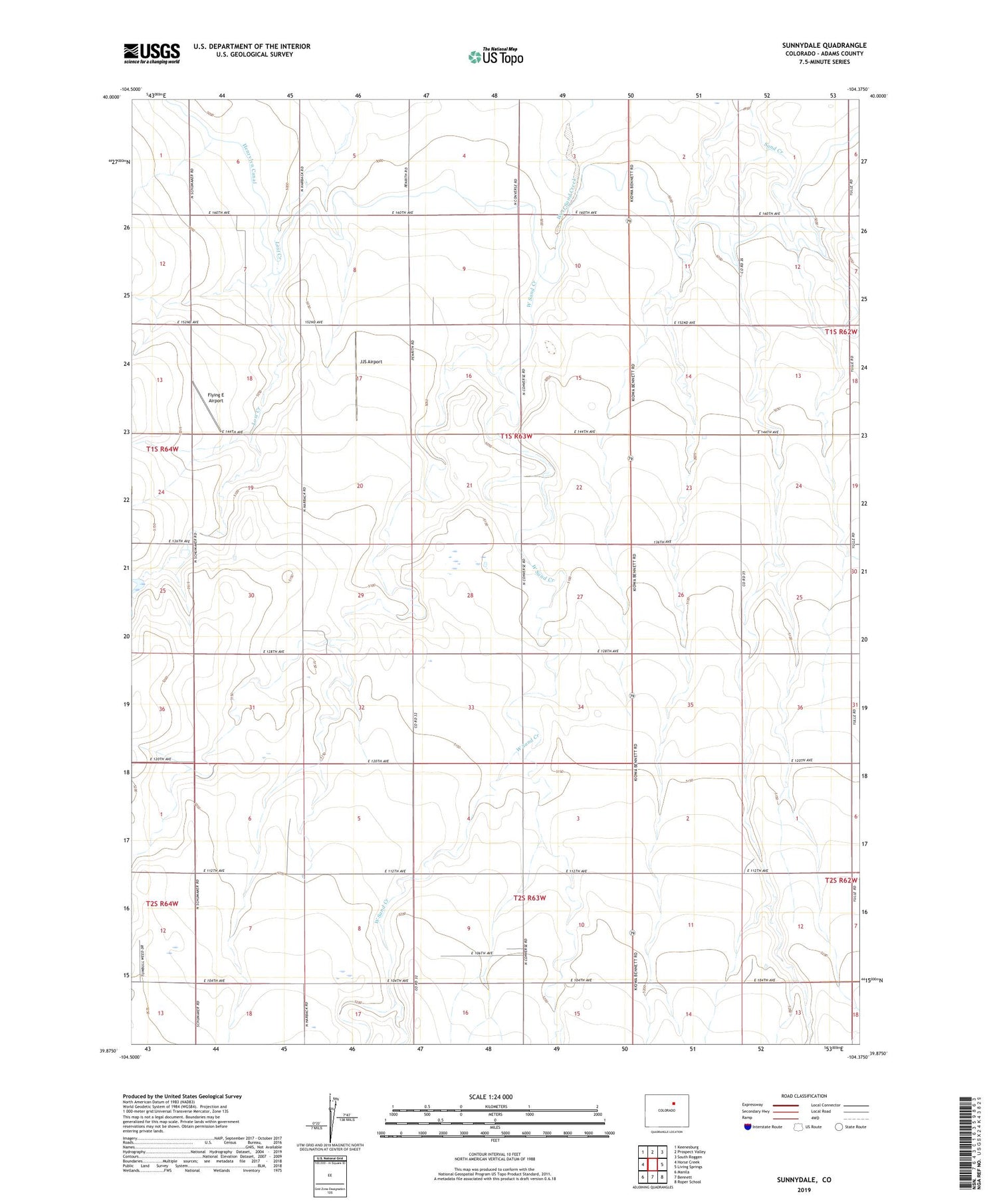 Sunnydale Colorado US Topo Map Image