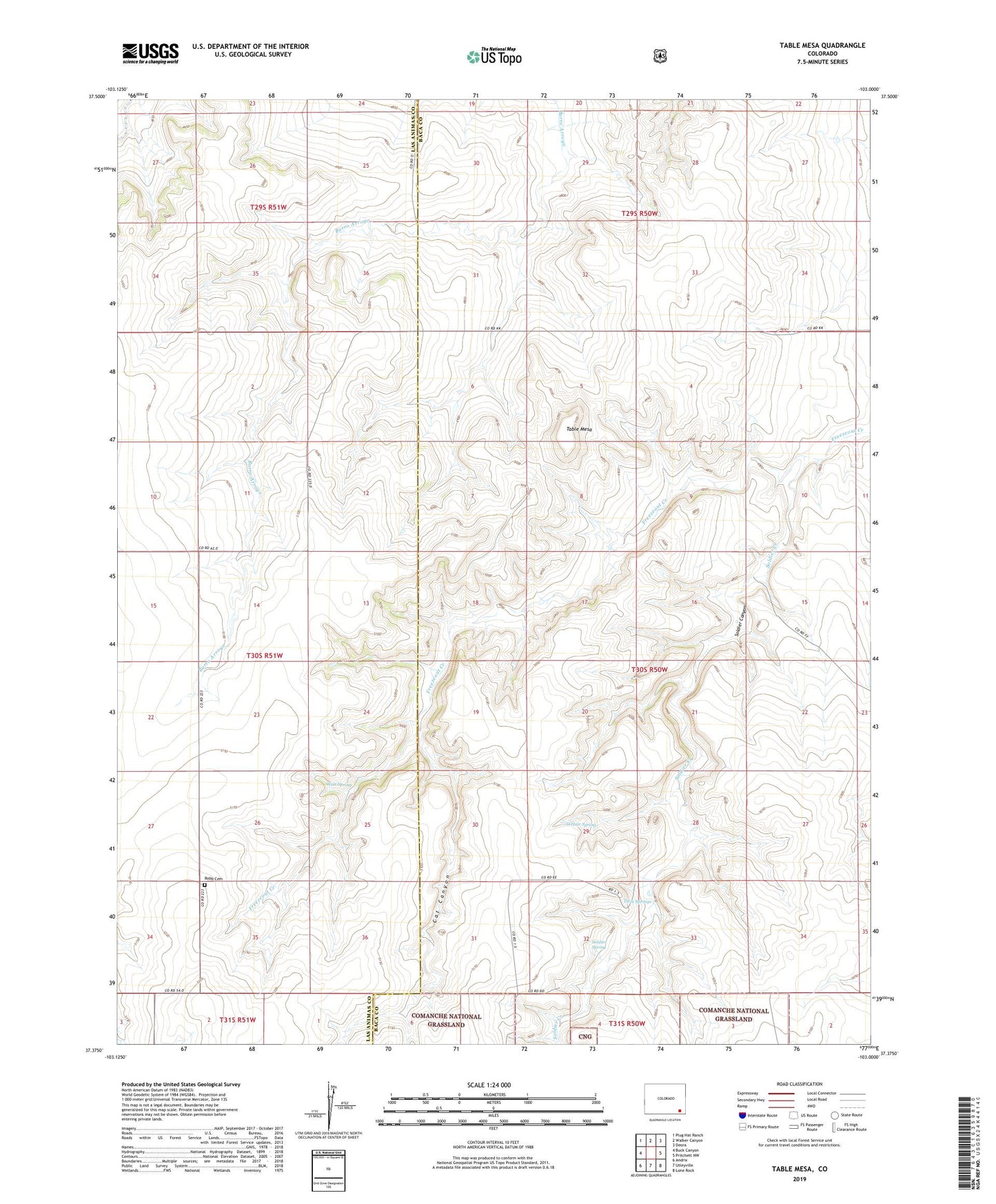 Table Mesa Colorado US Topo Map Image