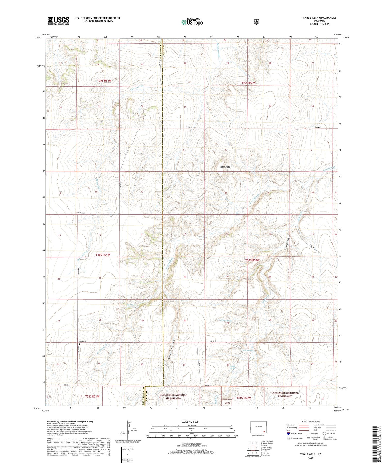 Table Mesa Colorado US Topo Map Image