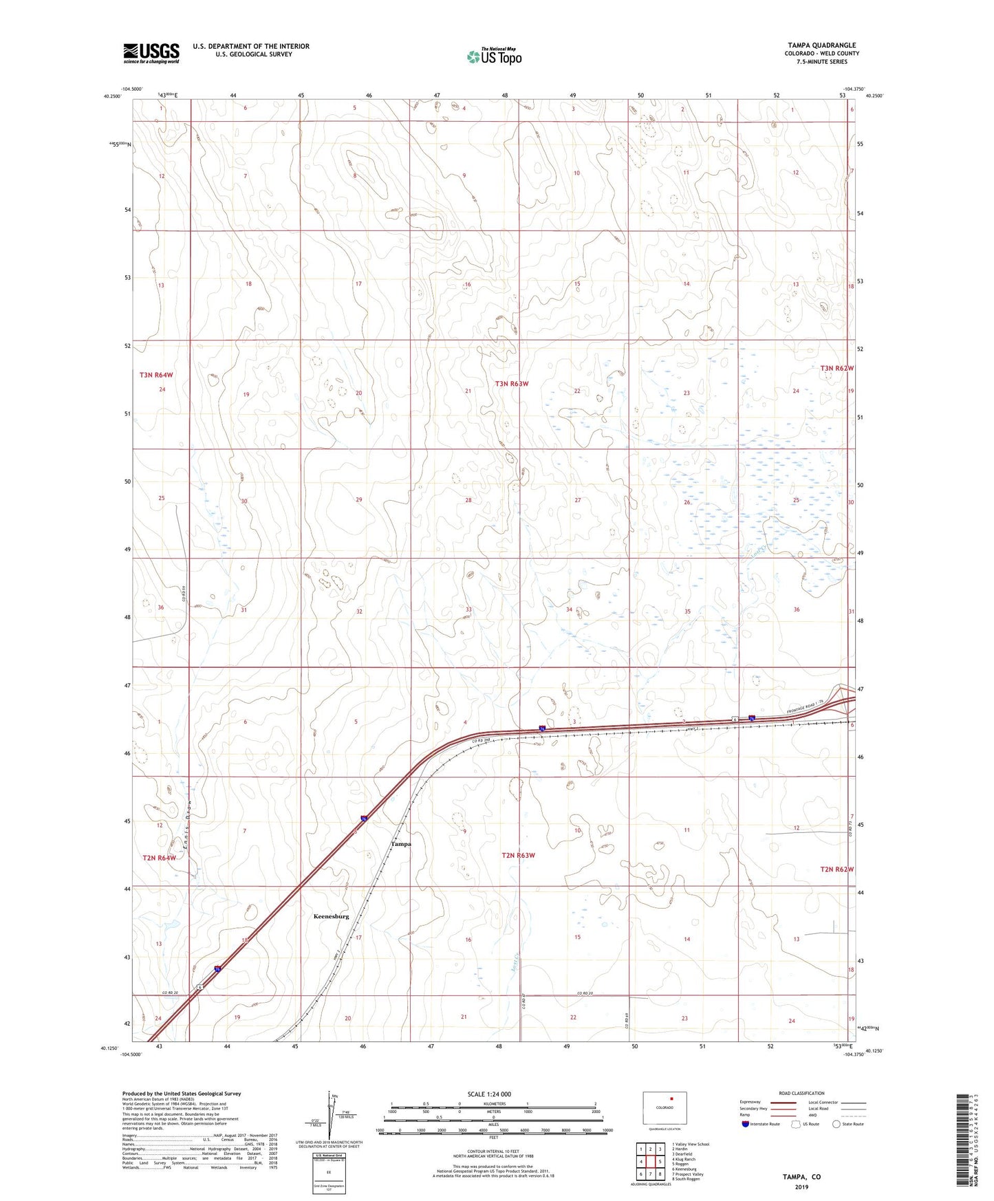 Tampa Colorado US Topo Map Image
