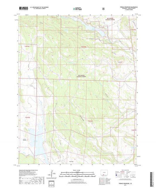 Terrace Reservoir Colorado US Topo Map Image