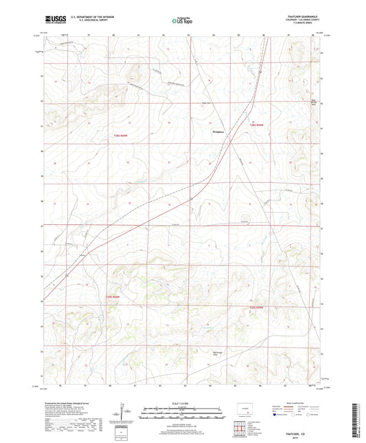 Thatcher Colorado US Topo Map Image