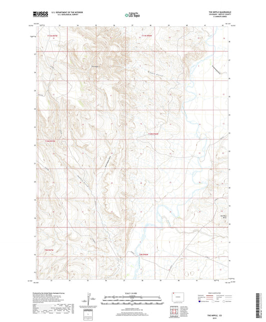 The Nipple Colorado US Topo Map Image