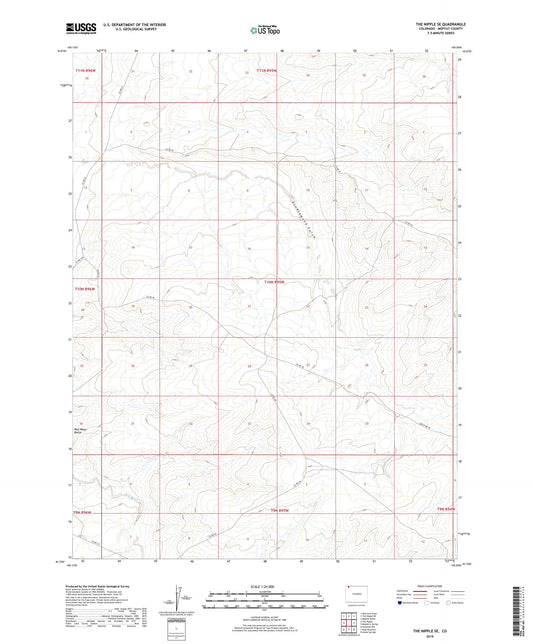 The Nipple SE Colorado US Topo Map Image
