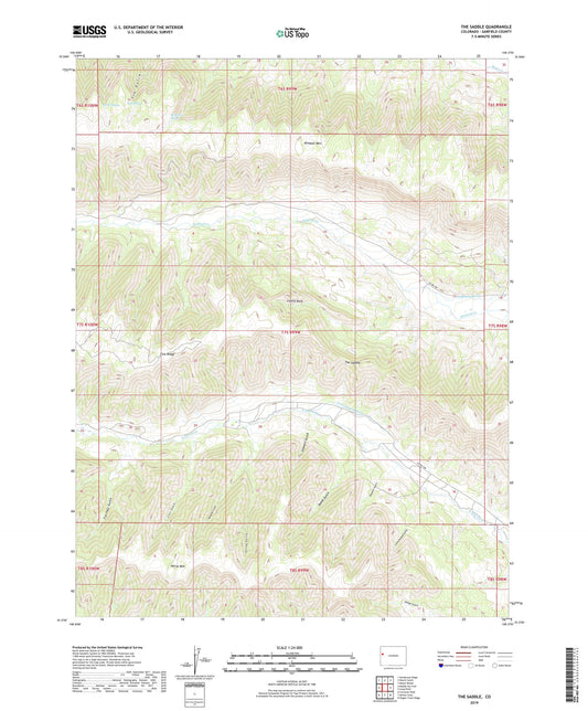 The Saddle Colorado US Topo Map Image