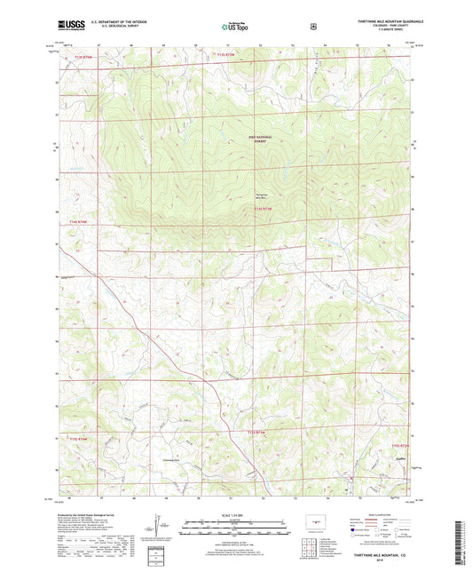 Thirtynine Mile Mountain Colorado US Topo Map Image