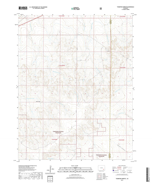 Thompson Arroyo Colorado US Topo Map Image
