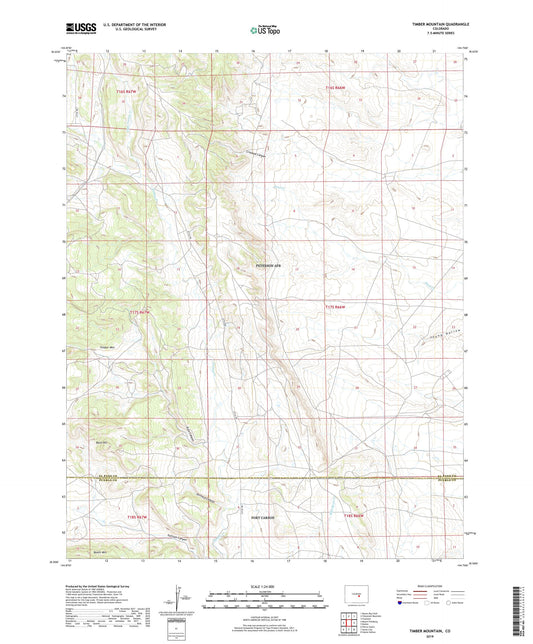 Timber Mountain Colorado US Topo Map Image