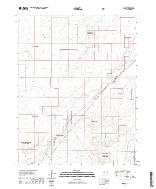 Timpas Colorado US Topo Map Image