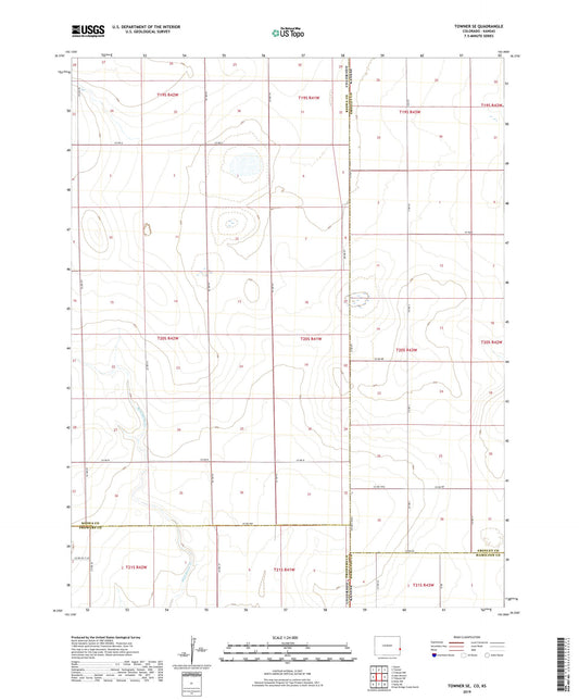 Towner SE Colorado US Topo Map Image