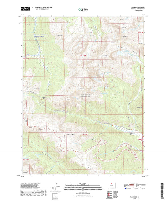 Trail Ridge Colorado US Topo Map Image