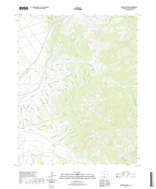 Trinchera Ranch Colorado US Topo Map Image
