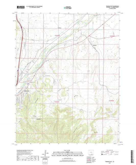 Trinidad East Colorado US Topo Map Image